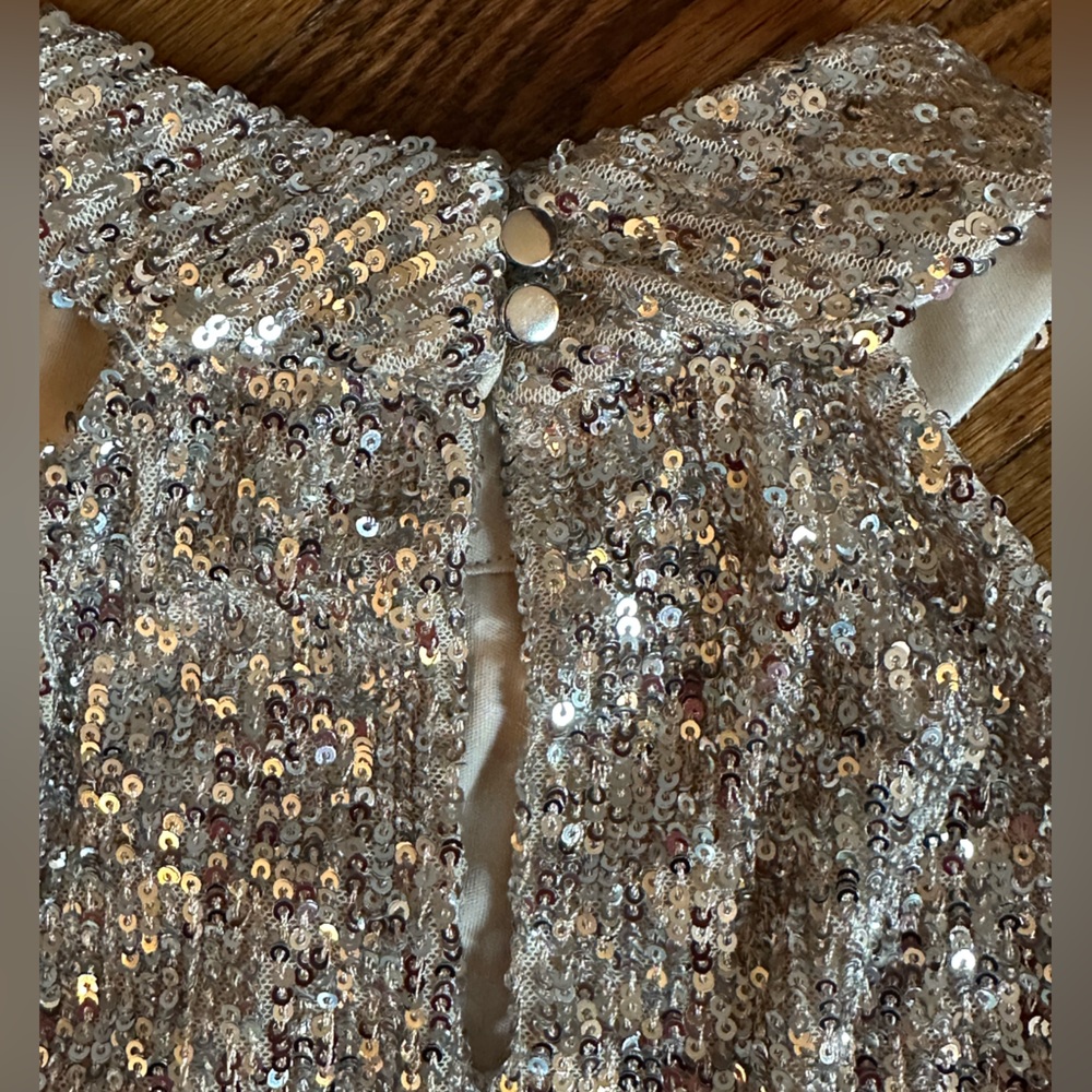 Gold/silver Sequin Halter Top